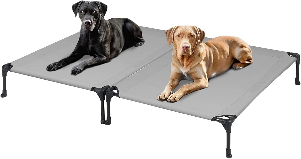 Veehoo Raised Dog Bed - Cooling Elevated Pet Cot with Mesh, No-Slip, Durable for Large Dogs, 42" x