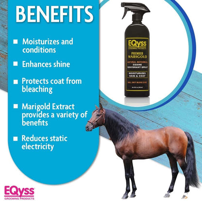EQyss Premier Marigold Equine Coat Conditioning Spray - Moisturize Horse's Skin & Coat, Add Shine