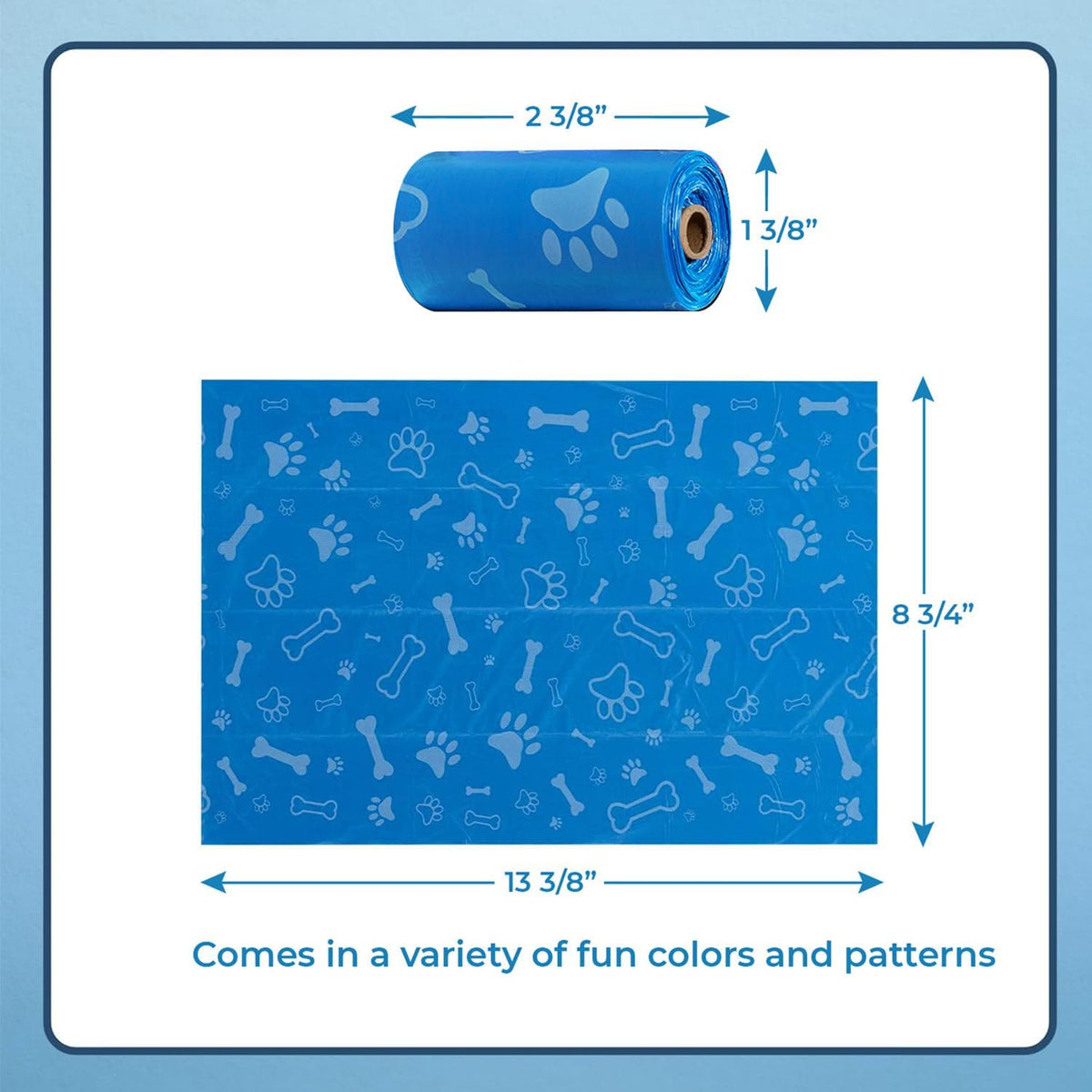 Best Pet Supplies Dog Poop Bags (150 Bags) for Waste Refuse Cleanup, Doggy Roll Replacements for