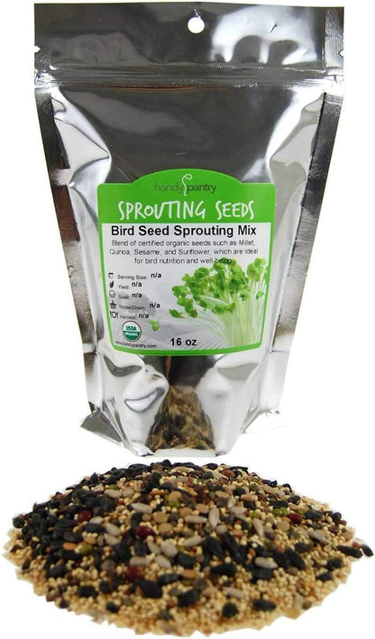 Handy Pantry Organic Birdseed - 1 Lb - Sprouting Bird Seed Mix for Small, Medium & Large Birds