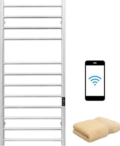 KEG Smart WiFi Towel Warmer Wall Mounted with Built-in Timer and Temperature Adjust Control, 12