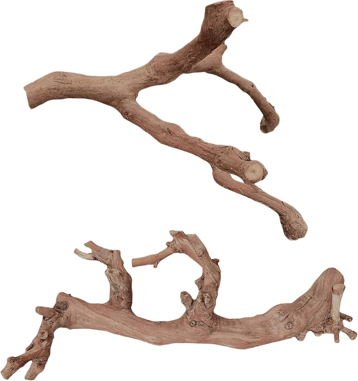 BNOSDM 2PCS Reptile Wood Branches Decor Lizard Habitat Decoration Snake Climbing Branch Accessories