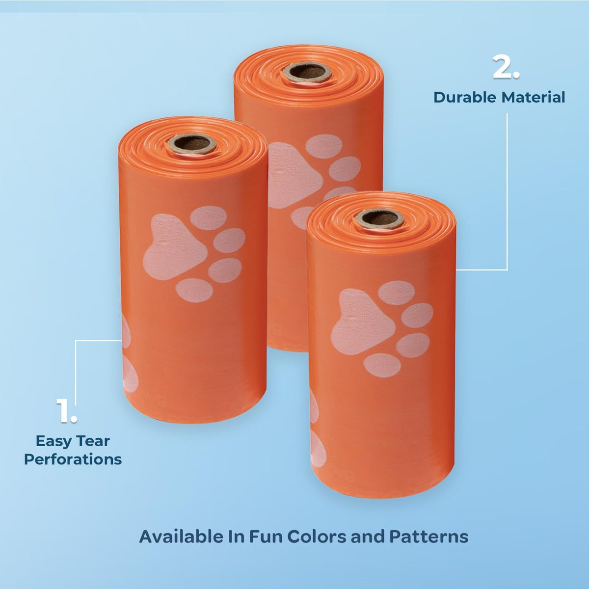 Best Pet Supplies Dog Poop Bags (240 Bags) for Waste Refuse Cleanup, Doggy Roll Replacements for