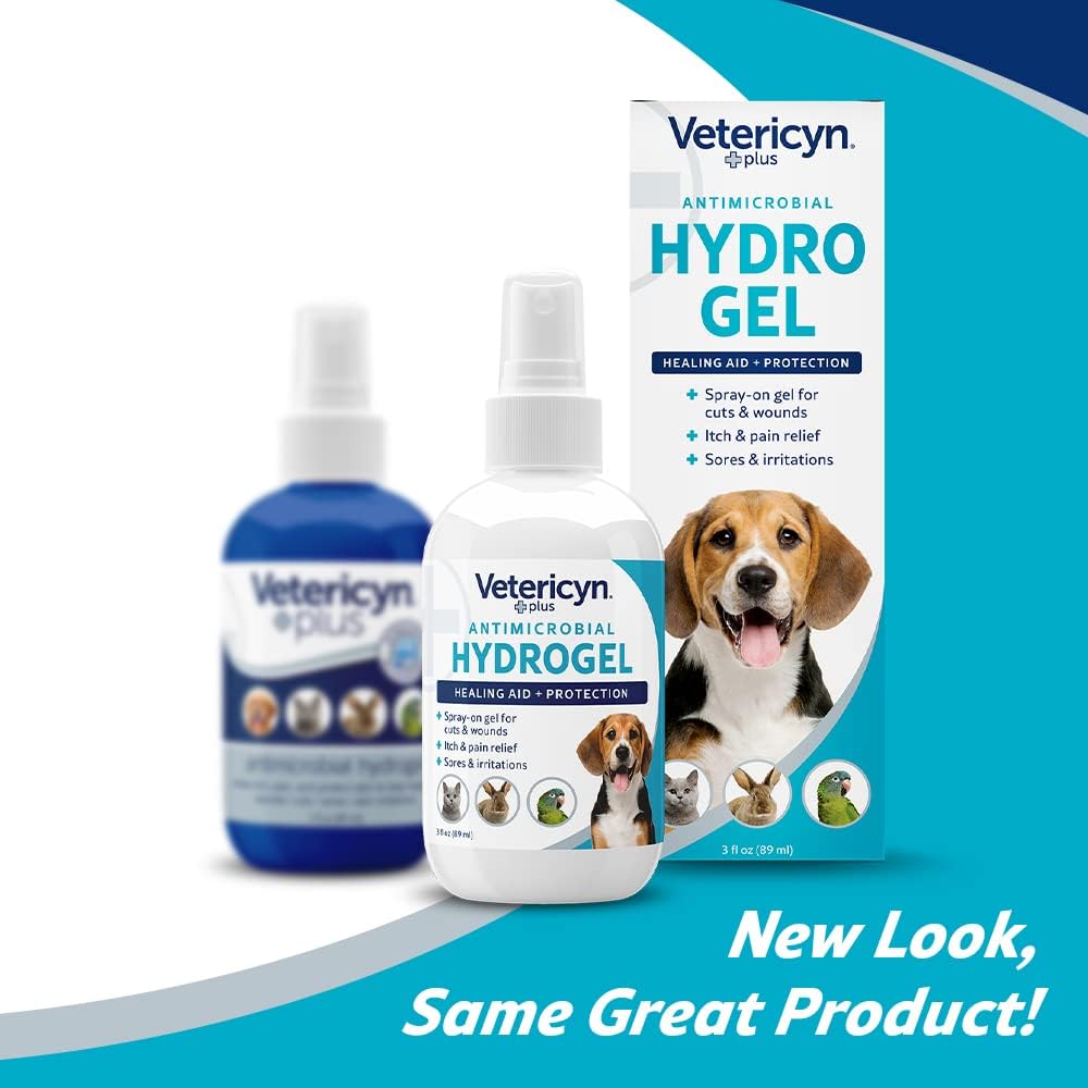 Vetericyn Plus Dog Wound Care Hydrogel Spray | Healing Aid and Wound Protectant, Sprayable Gel to