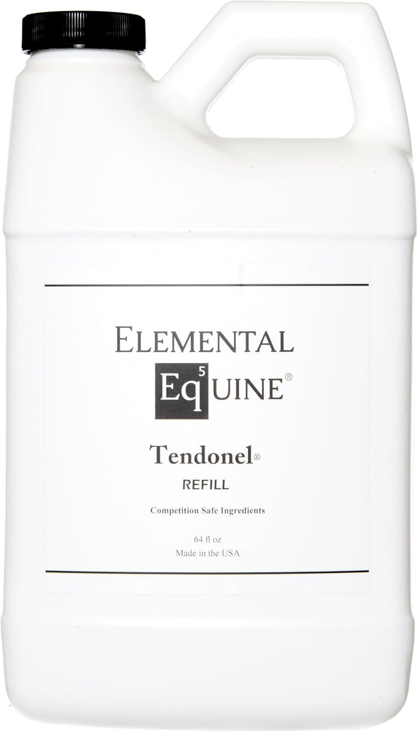 Elemental Equine Tendonel 64oz Liniment Rub for Horses - Soothe and Relax Tired Muscles While