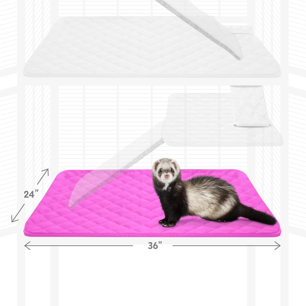 Paw Inspired Fitted Fleece Liner for Ferret Nation, Critter Nation Cage for Ferrets, Rats