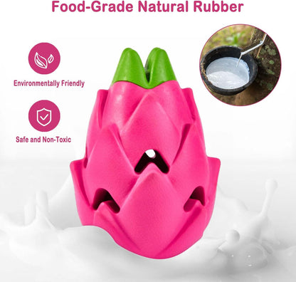 AUSCAT Dog Treat Dispensing Toys, Dispensing Puzzle Dog Toy for Aggressive Chewers, Rubber Dog