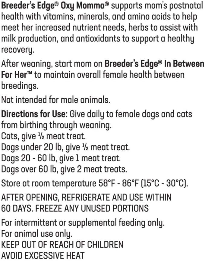 Revival Animal Health Breeder's Edge Oxy Momma- Nursing & Recovery Supplement- 40ct Meat Treats