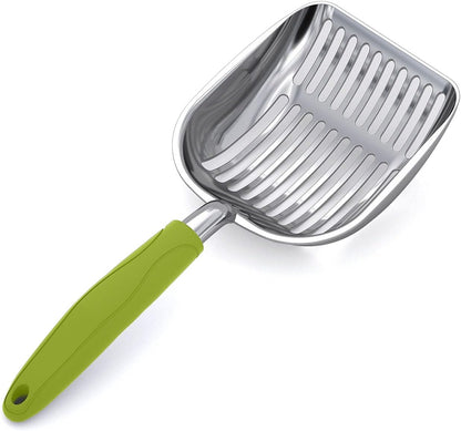 WePet Cat Litter Scoop, Aluminum Alloy Sifter, Kitty Metal Scooper, Deep Shovel, Long Handle, Poop