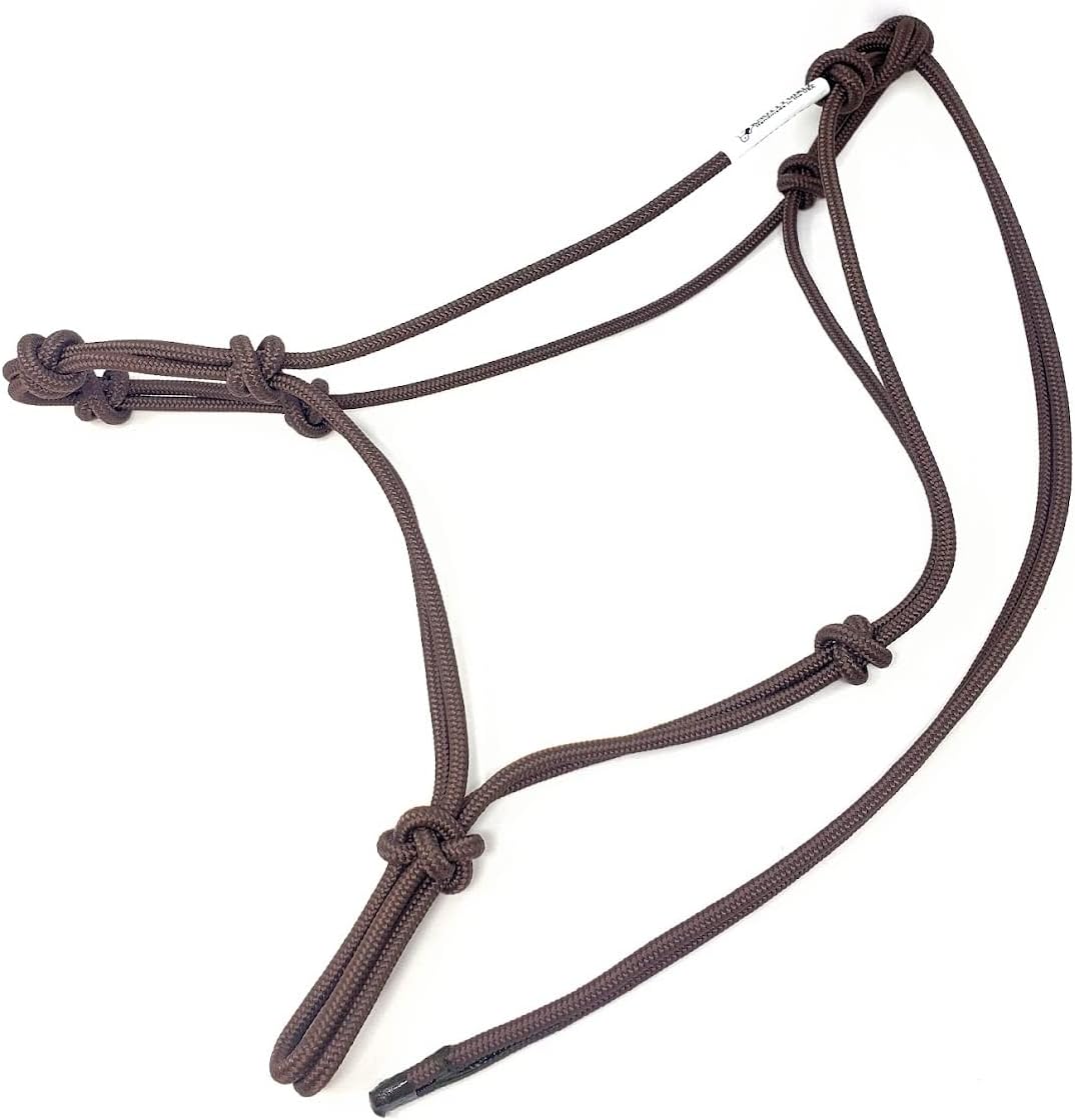 Horse Rope Training Halter - 4 Knot 1/4" Stiff Halter Cord - Used by Famous Trainers Multiple Sizes
