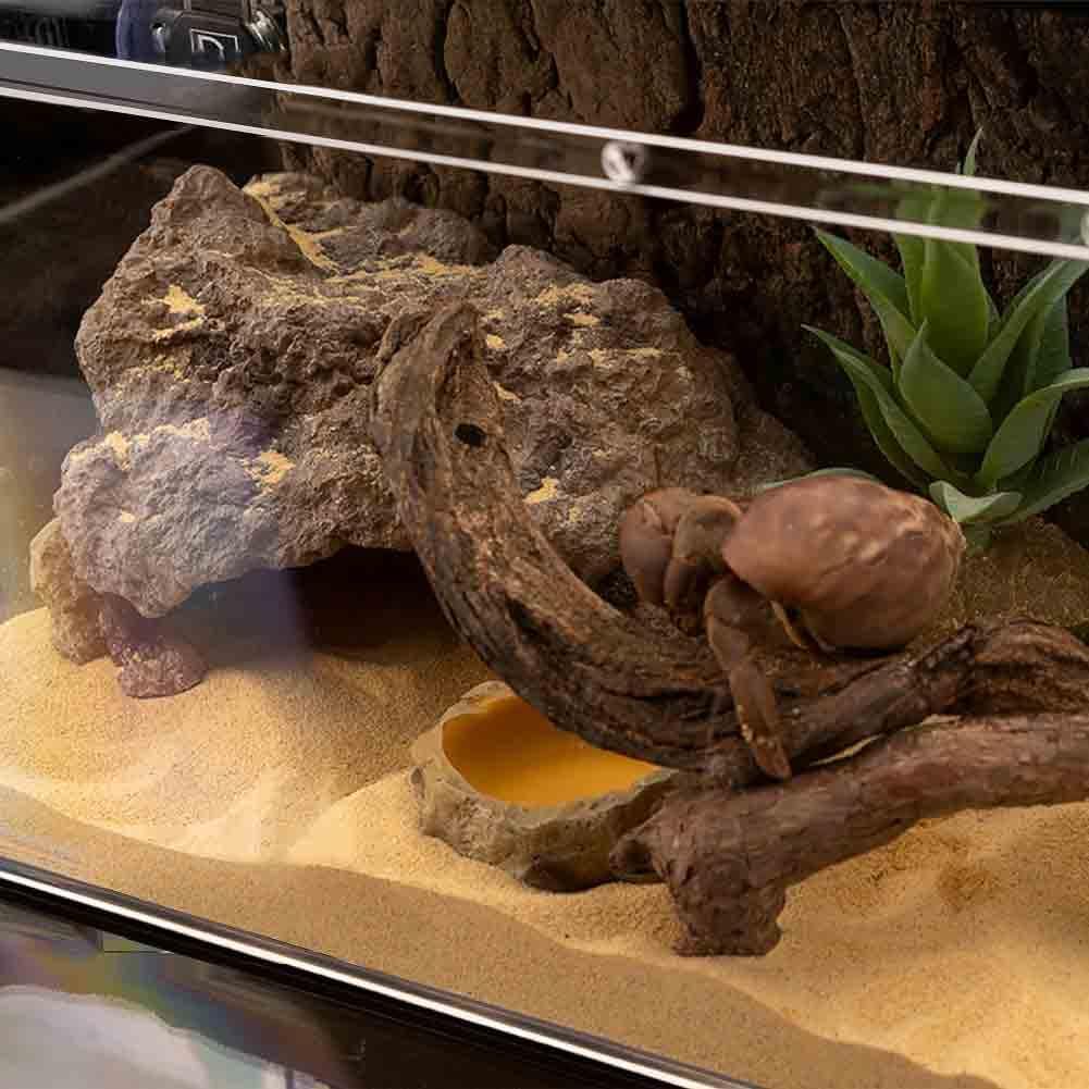 Reptile Simulation Rock Cave Hideouts Terrarium Habitat Décor Bearded Dragon Hideout for Turtles