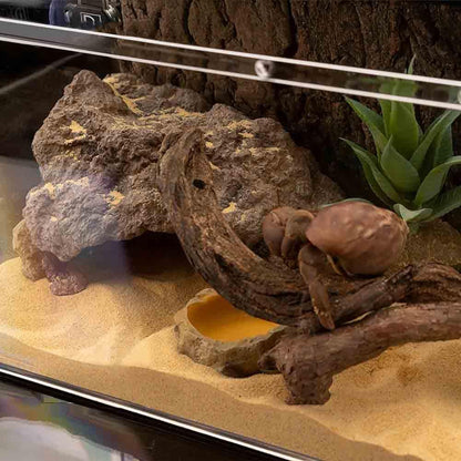 Reptile Simulation Rock Cave Hideouts Terrarium Habitat Décor Bearded Dragon Hideout for Turtles