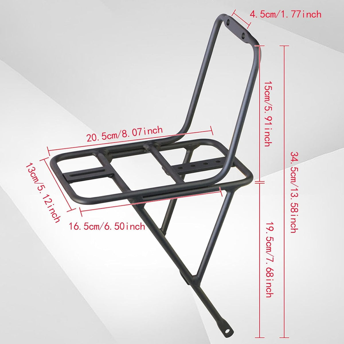 Basket Black Front Sturdy Construction Aluminum Alloy Large Capacity Accessories Cargo Container
