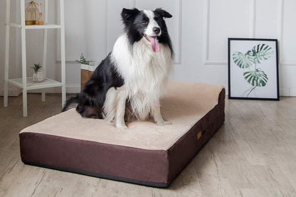 KOPEKS Jumbo Orthopedic Dog Bed - 7-inch Thick Memory Foam Pet Bed with Pillow with Removable Cover