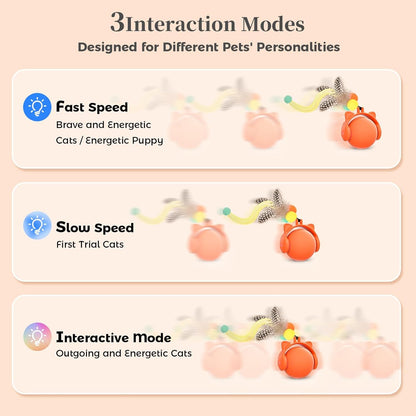 ORSDA Cat Toys for Indoor Cats, New Intelligent Voice Timing Touch Control Cats Ball, Simulate