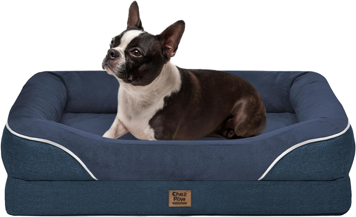 Orthopedic Washable Large Dog Bed - Egg Foam Dog Beds for Large and Medium Dogs Big Pet Beds with