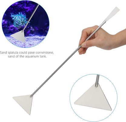 Aquarium Aquascape Tools Kit 15in, 4 in 1 Anti-Rust Aquatic Plant Aquascaping Tool Stainless Steel