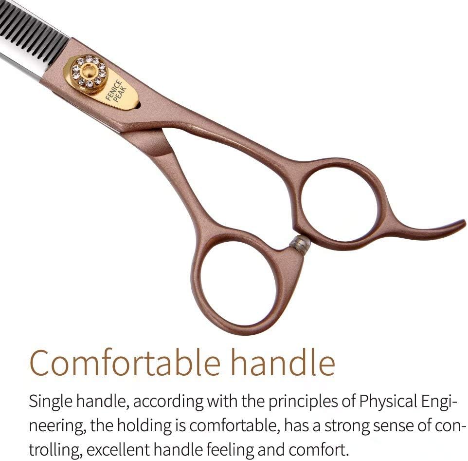 Fenice Peak Professional Thinning Scissors for Dog Cat 7/7.5'' Pet Grooming Scissors 440C Stainless