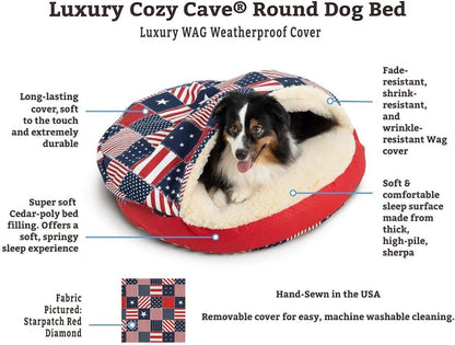 Snoozer Luxury Cozy Cave Dog Bed - Indoor Dog Bed with Cover Cave, Covered Calming Burrow for