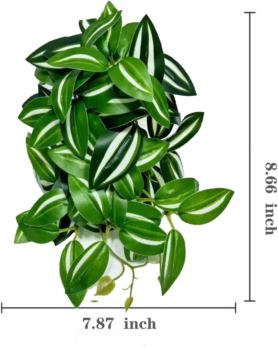 Reptile Plants for Terrarium Decor, Amphibian Habitat Decor, Snake Tank Accessories, Artificial