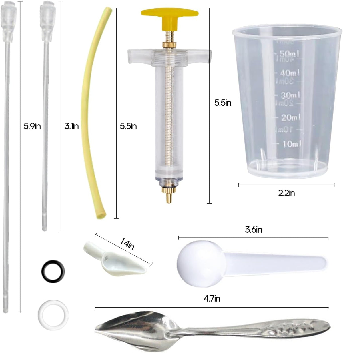 8 Pcs Bird Feeding Syringe Set Feeding Tubes for Baby Birds Parrot Hand Feeding Syringe Pet Syringe