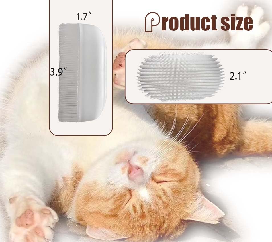 SoarExcelleryy Soft Fur Cat Brush - Over 1000 gentle cat tongue brushes with prickly serrations