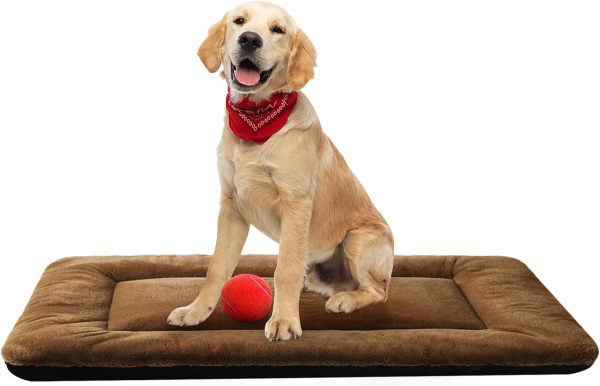 Dog Beds Crate Pad for Medium/Large Dogs Ultra Soft Dog Crate Bed Washable & Anti-Slip Kennel Pad