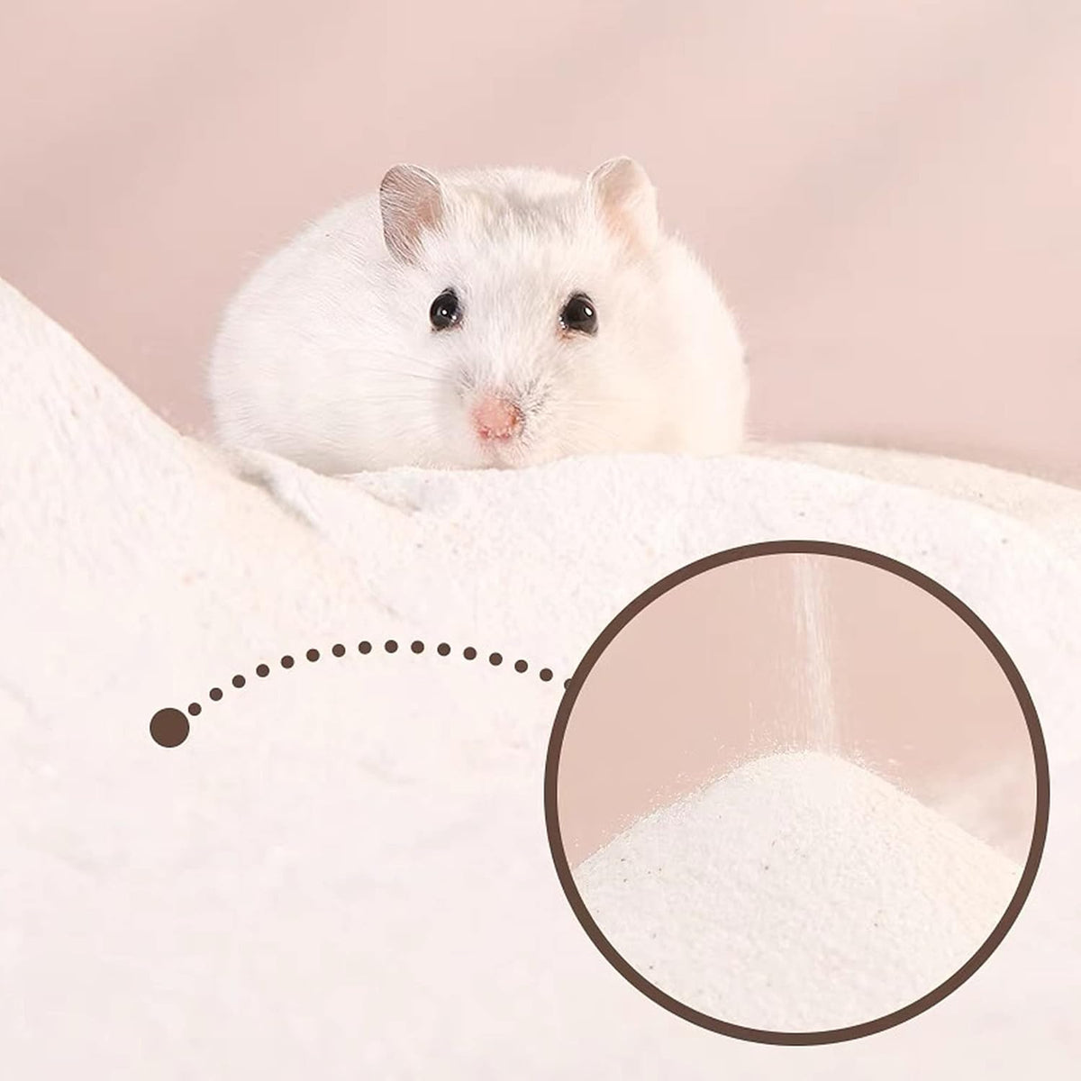 DR.DUDU Hamster Bath Sand, 6.6lb Dust Free Desert Sand or Potty Litter Sand for Hamster Chinchillas
