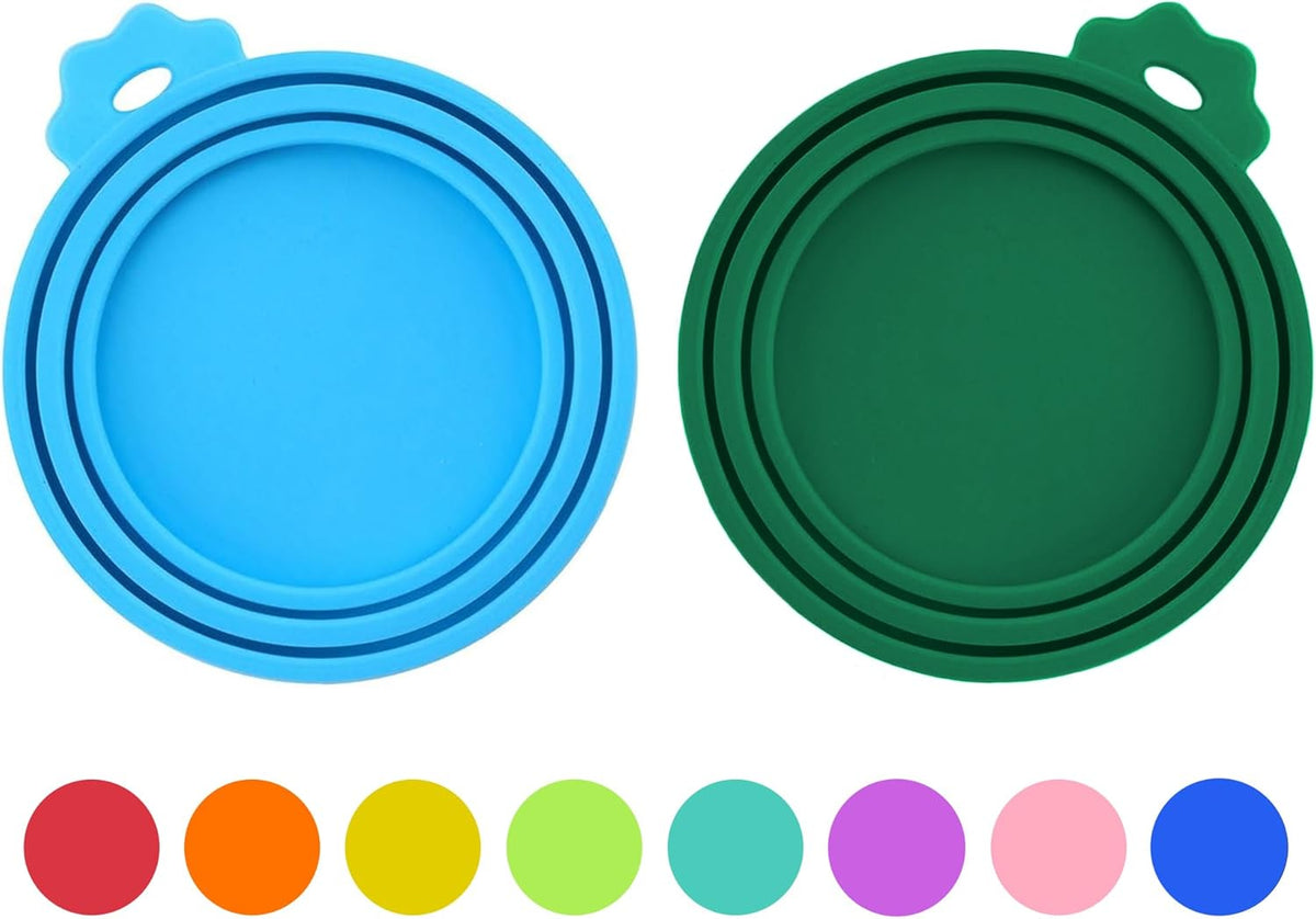 2 Pack Pet Food Cans Lids, Silicone Food Can Covers for Dog and Cat, BPA Free/Food Safe/Universal