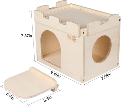 Castle Chinchilla House - Small Animal Hideout for Chinchilla Guinea Pig Hedgehog, or Rat