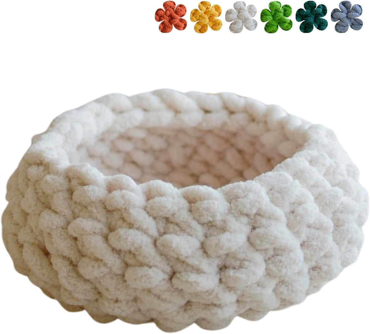 Cat Nest Bed – Premium Handwoven Washable Extra Soft Round Cave House for Indoor Kitten & Kitty