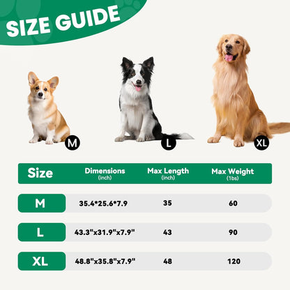 Elevated Dog Bed Raised Outdoor Dog Cot for Medium Dogs, Installation Requires No Tools, Frame with