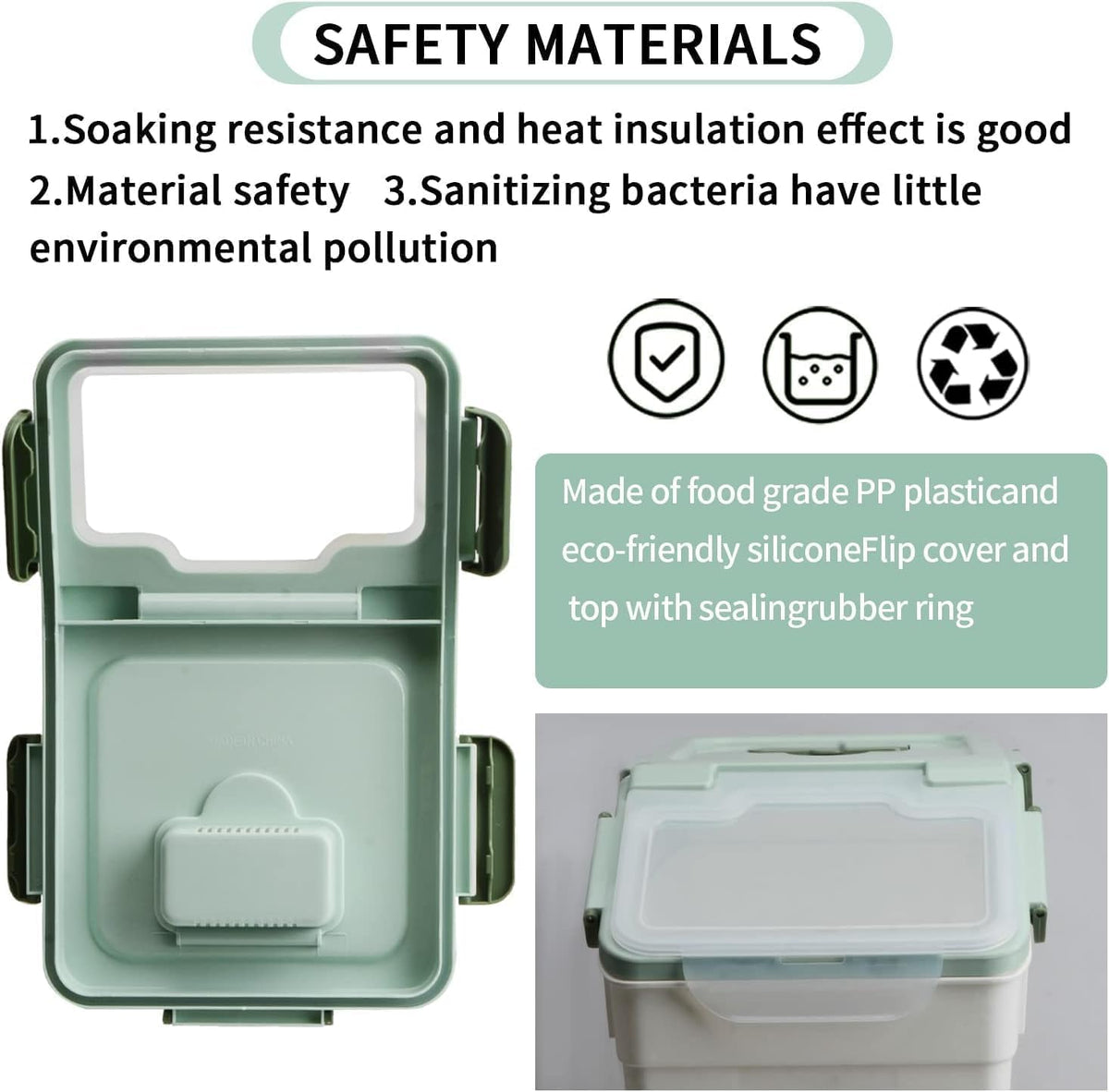 AnRui Rice Storage Container 50LB, Airtight Flour Storage Containers, Plastic Cereal Grain