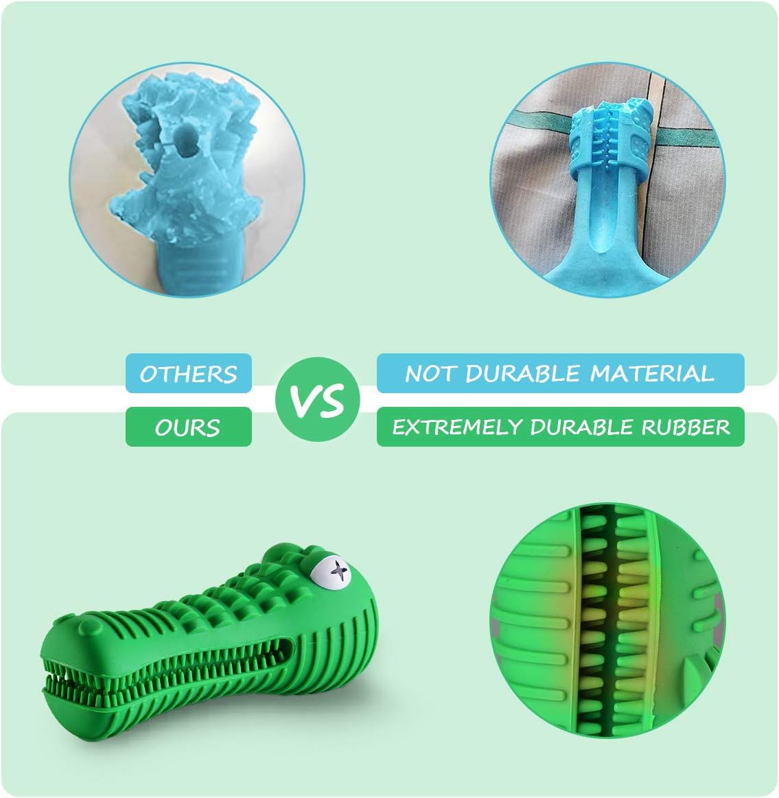 Dog Toys for Aggressive Chewers Large Medium Breed, Indestructible Dog Toothbrush Chew Toys