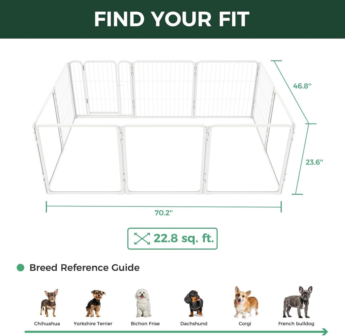 FXW Homeplus Unleashed Indoor Dog Playpen - Stress-Free and Safe Play, Heavy Duty 24 Inch 5 Acrylic