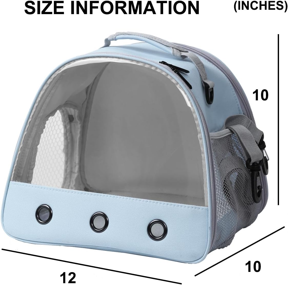 Bearded Dragon & Lizard Carrier - Portable Travel Carrier for Hedgehog, Rat, Parrot, Bird & Guinea