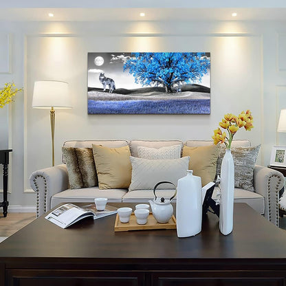 Large Size Canvas Wall Art For Living Room Wall Decor For Bedroom Modern Office Decorations Blue