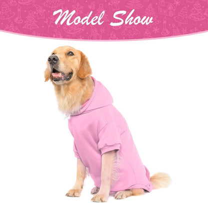 KOOLTAIL Basic Dog Hoodie - Soft and Warm Dog Hoodie Sweater with Leash Hole and Pocket, Dog Winter