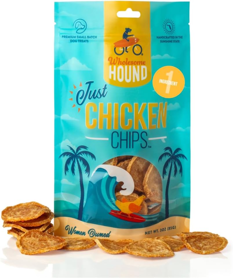 Chicken Chips – Single Ingredient Dog Treats, All Natural & Healthy Training Snacks for Small