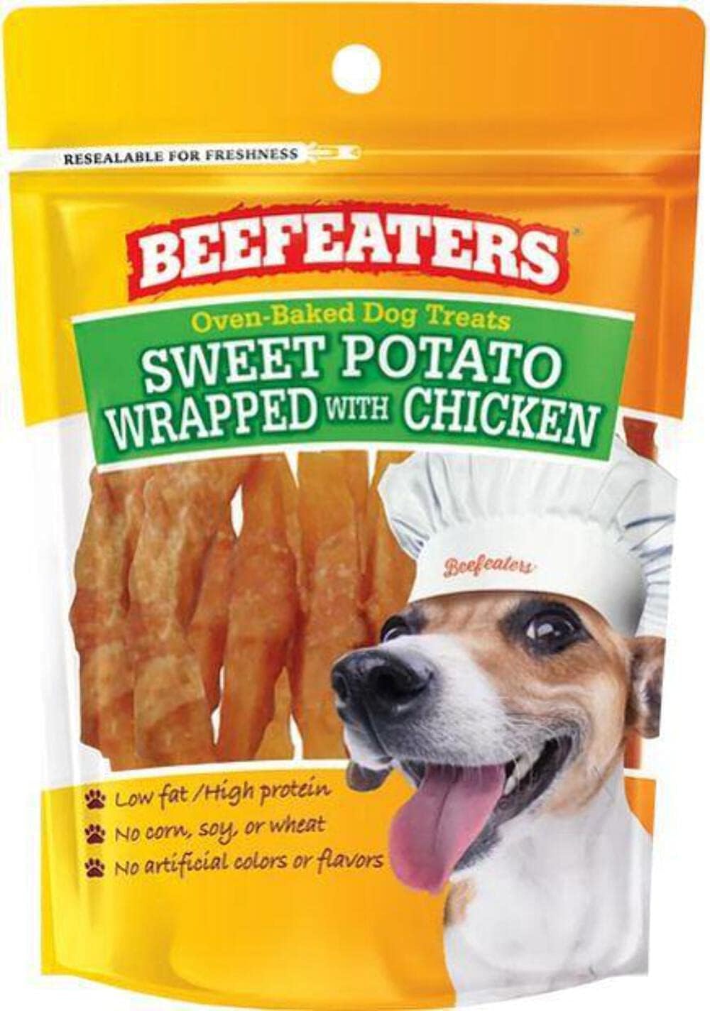Beefeaters Sweet Potato Wrap with Chicken – Dog Treat. No Corn, Wheat, Soy or Gluten, Low Fat