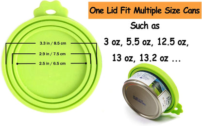 Comtim Pet Can Covers/6 Pack Silicone Dog Cat Food Can Lids/Universal Size Fit Most Standard Size