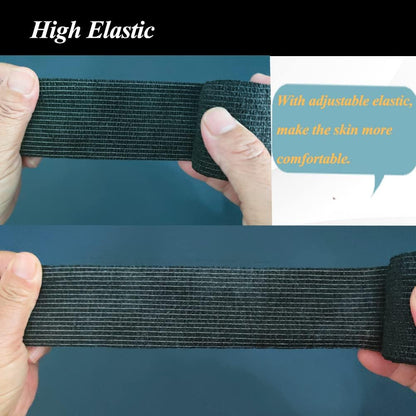 Self Adhesive Bandage Wrap,2 Inch Black Breathable Elastic Cohesive Bandages, Vet Wrap Sports Tape