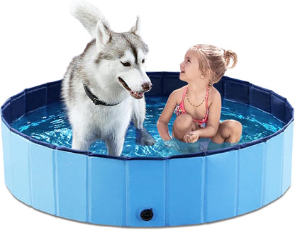 Jasonwell Foldable Dog Pool Collapsible Hard Plastic Swimming Pool Portable Kiddie Pool Pet Pool