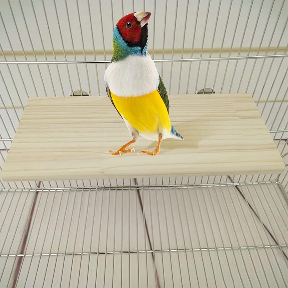 3Pcs Pet Parrot Bird Cage Perches Square Wooden Stand Platform Budgie Toys Bird Tree Perches for