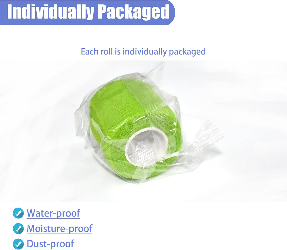 9 Pack 2" x 5 Yards Self Adhesive Bandage Wrap Self Stick Wrap for Ankle, Wrist, Finger, Sports