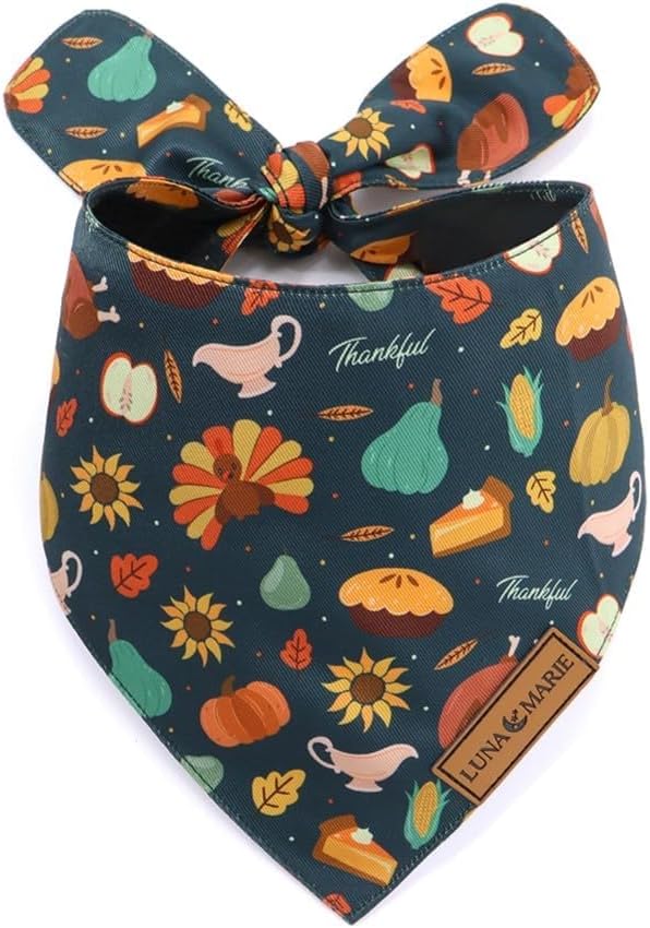 LunaMarie - Luxury Pet Birthday Bandanas -Premium & Silky Poly Fabric | 100% Handmade | Custom