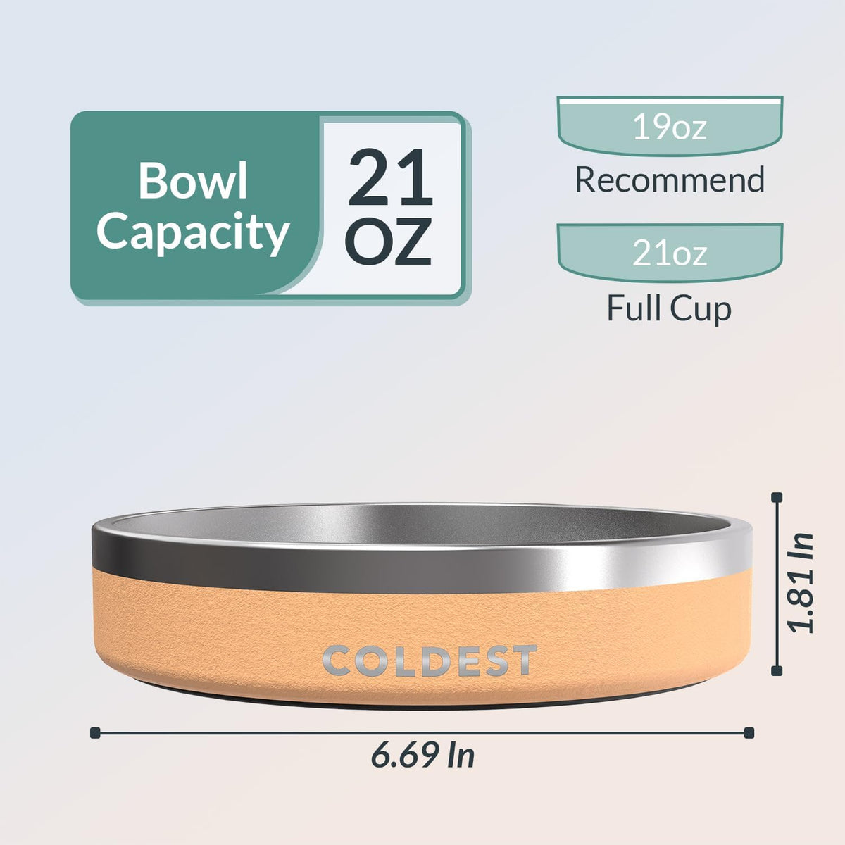Coldest Dog Bowl - Anti Rust Metal, Non Slip, 3 Layers Insulated Stainless Steel Dog Bowls - Spill