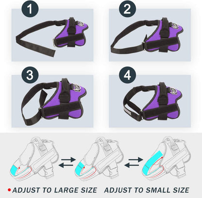 Bolux Dog Harness, No-Pull Reflective Dog Vest, Breathable Adjustable Pet Harness with Handle for