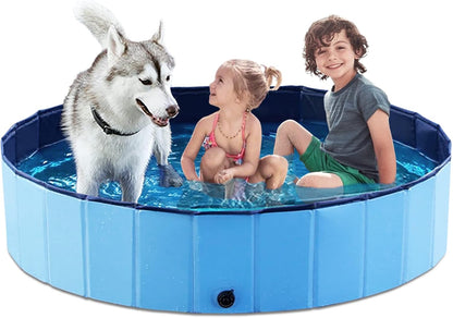 Jasonwell Foldable Dog Pool Collapsible Hard Plastic Dog Swimming Pool Portable Kiddie Pool Pet