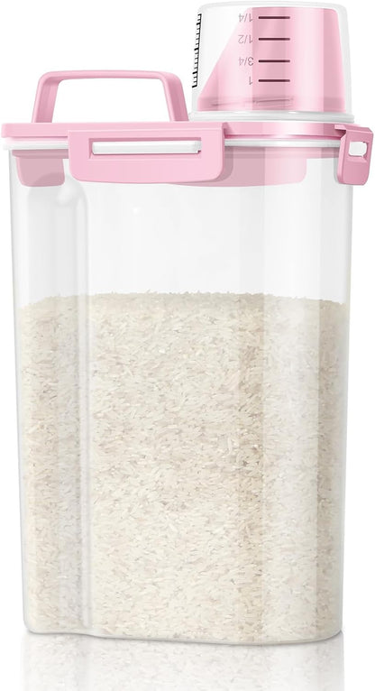 TBMax Rice Storage Container 5 Lbs, Small Airtight Dry Food Container for Flour Cereal Pasta